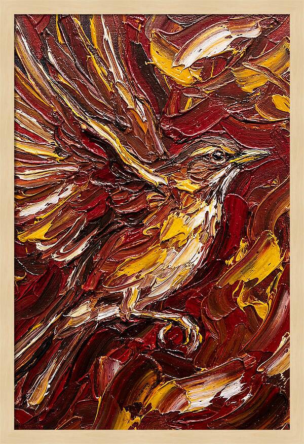 Thrush In Flight
