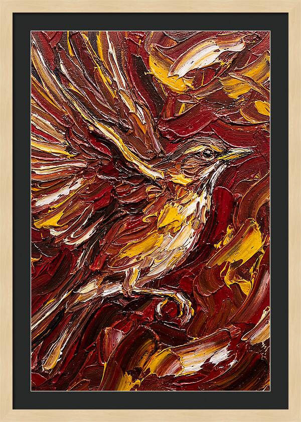 Thrush In Flight