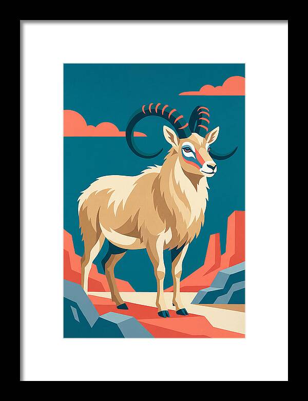 Tibetan Antelope In Bold Colors
