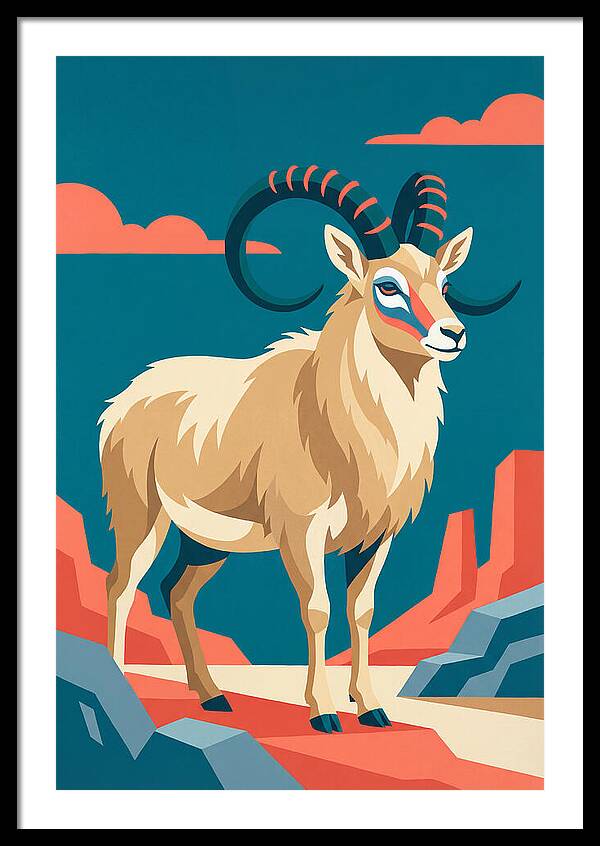 Tibetan Antelope In Bold Colors