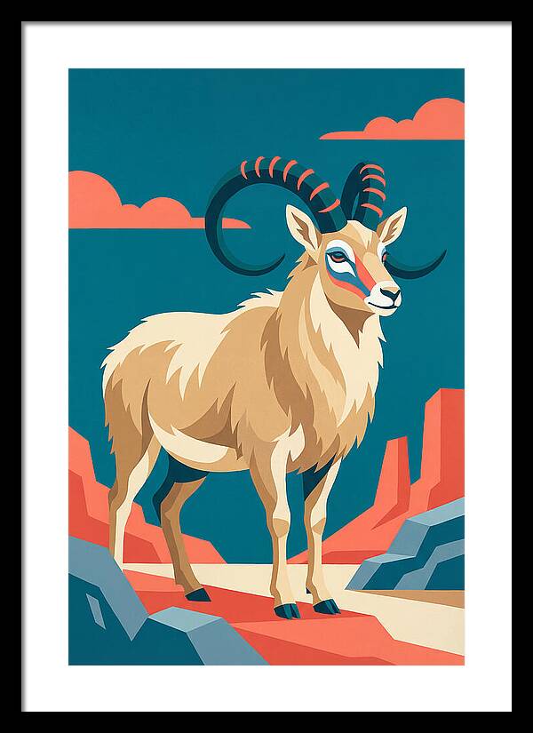 Tibetan Antelope In Bold Colors
