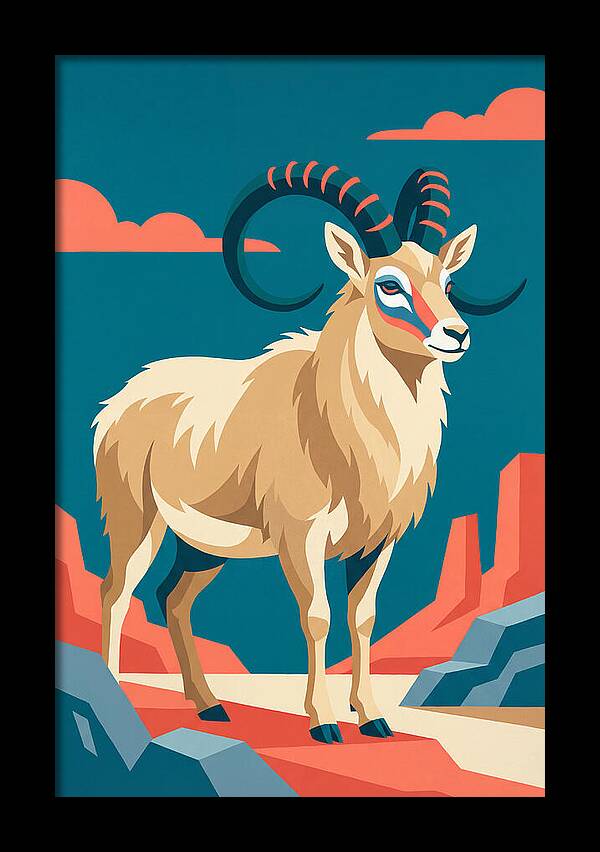 Tibetan Antelope In Bold Colors