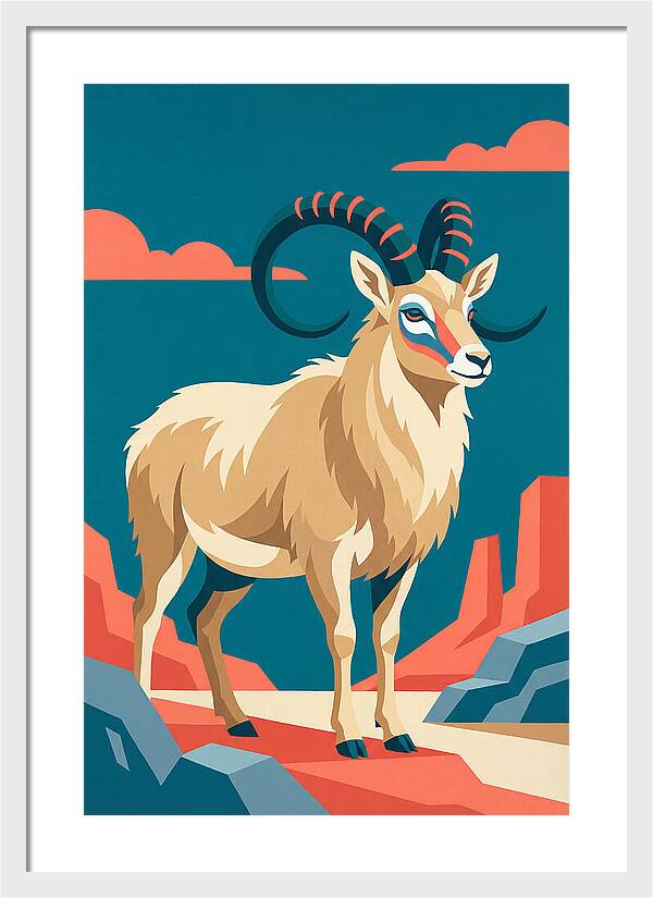 Tibetan Antelope In Bold Colors
