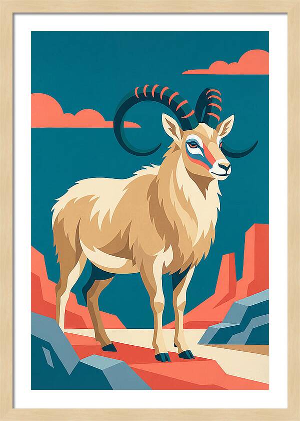 Tibetan Antelope In Bold Colors