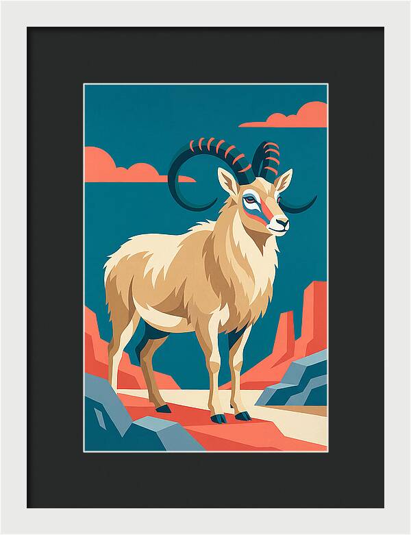 Tibetan Antelope In Bold Colors