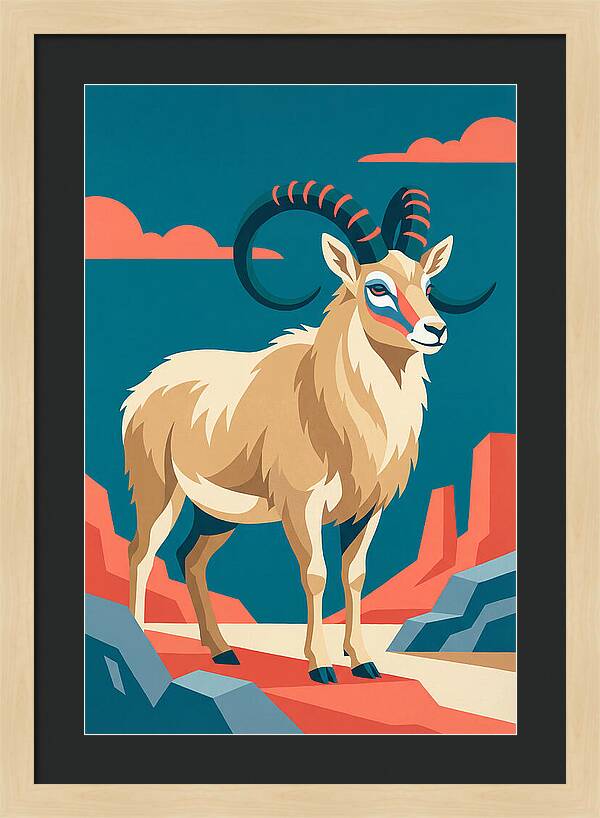 Tibetan Antelope In Bold Colors
