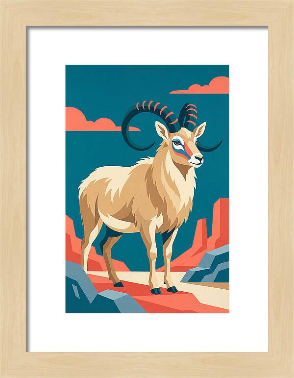 Tibetan Antelope In Bold Colors