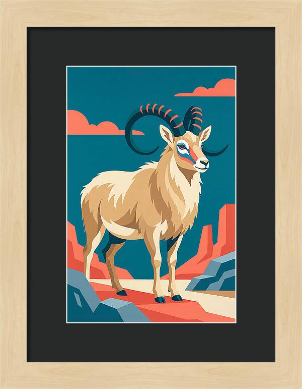 Tibetan Antelope In Bold Colors