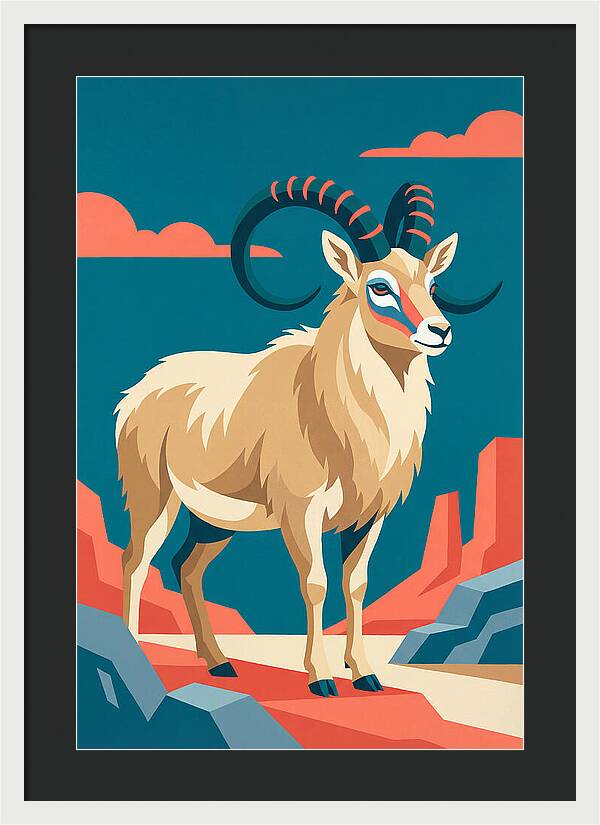 Tibetan Antelope In Bold Colors