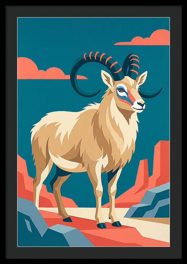Tibetan Antelope In Bold Colors