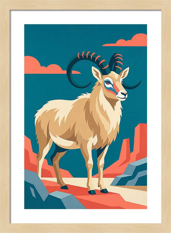Tibetan Antelope In Bold Colors