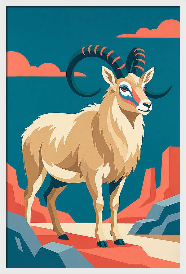 Tibetan Antelope In Bold Colors