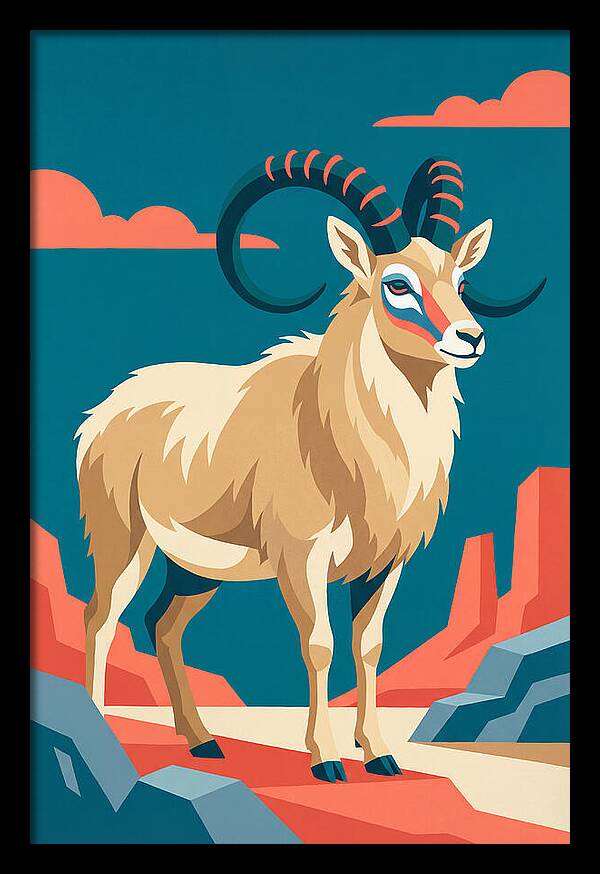 Tibetan Antelope In Bold Colors
