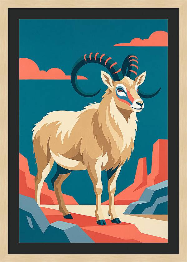 Tibetan Antelope In Bold Colors