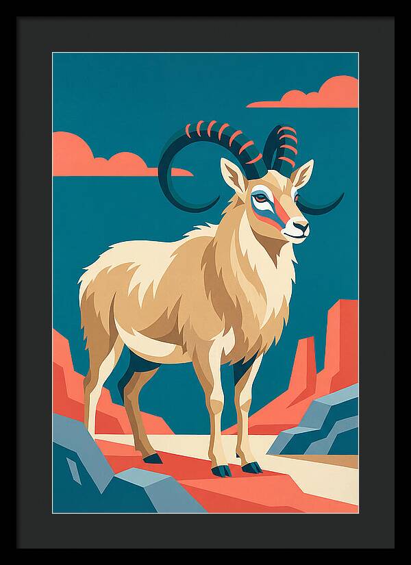 Tibetan Antelope In Bold Colors
