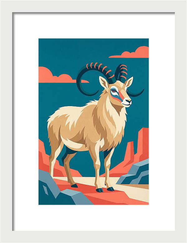 Tibetan Antelope In Bold Colors