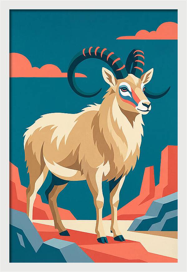 Tibetan Antelope In Bold Colors