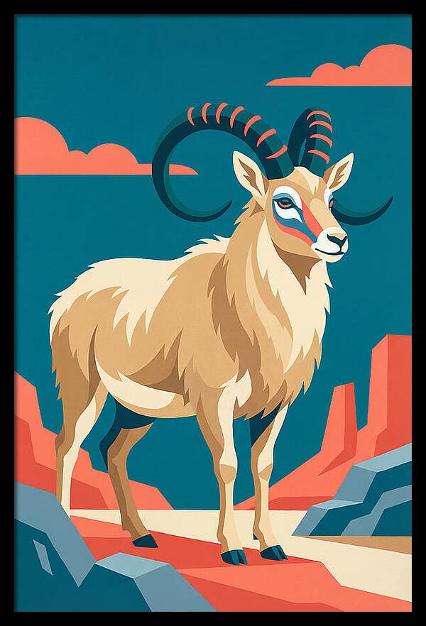 Tibetan Antelope In Bold Colors