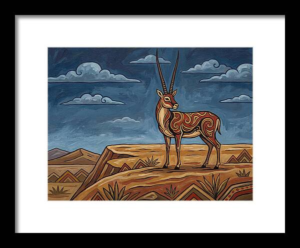 Tibetan Antelope In Folk Style