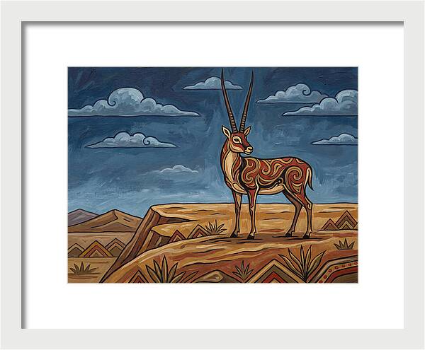 Tibetan Antelope In Folk Style