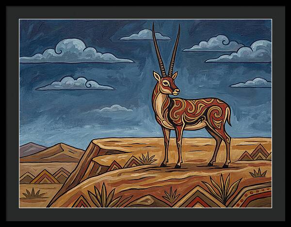 Tibetan Antelope In Folk Style