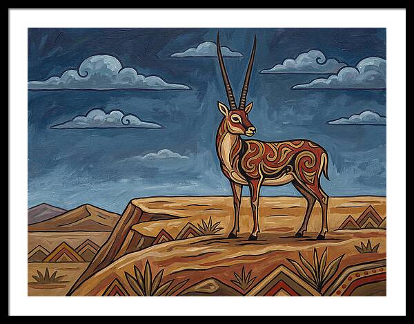 Tibetan Antelope In Folk Style