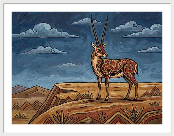 Tibetan Antelope In Folk Style