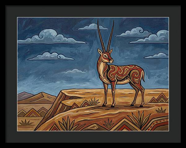 Tibetan Antelope In Folk Style