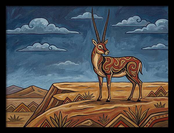 Tibetan Antelope In Folk Style