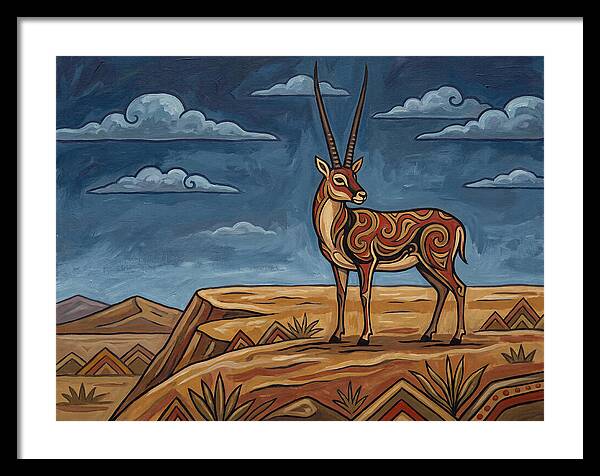 Tibetan Antelope In Folk Style
