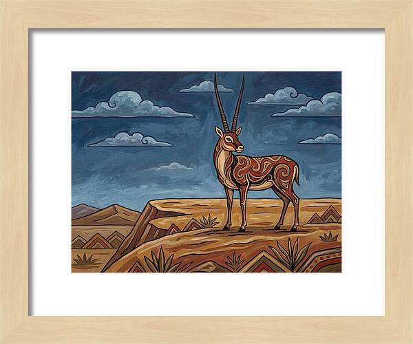 Tibetan Antelope In Folk Style