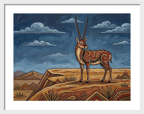 Tibetan Antelope In Folk Style