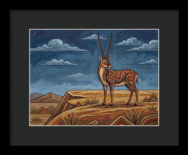 Tibetan Antelope In Folk Style