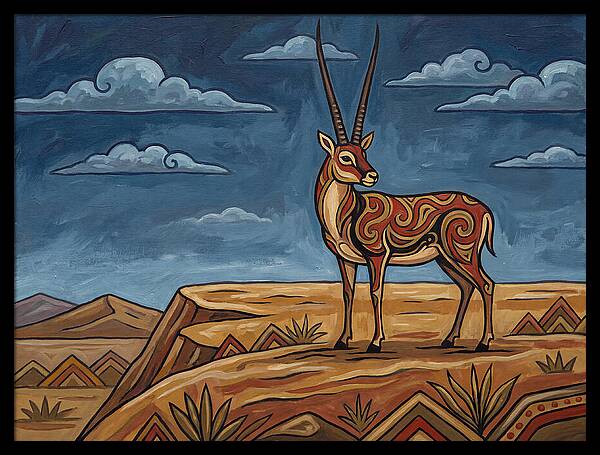 Tibetan Antelope In Folk Style