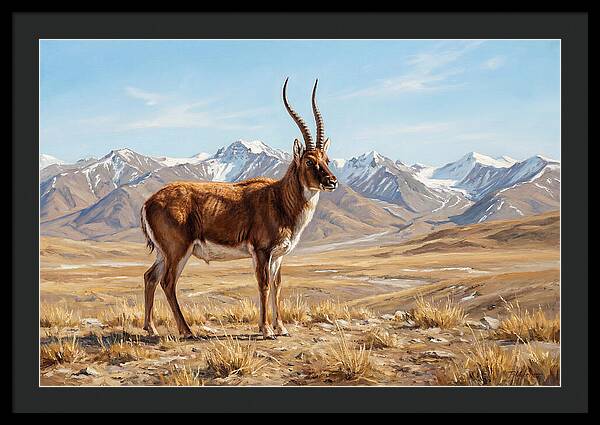 Tibetan Antelope In Majestic Landscape
