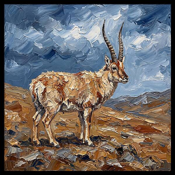 Tibetan Antelope In Nature