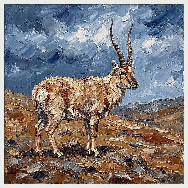 Tibetan Antelope In Nature