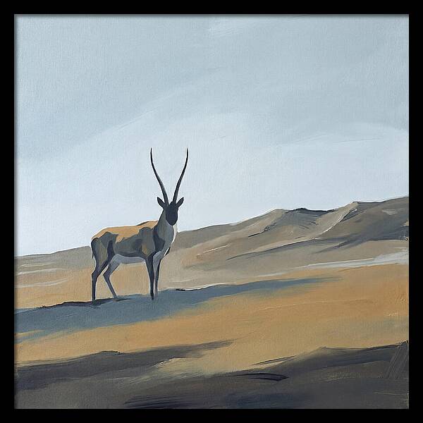 Tibetan Antelope In Tranquil Landscape