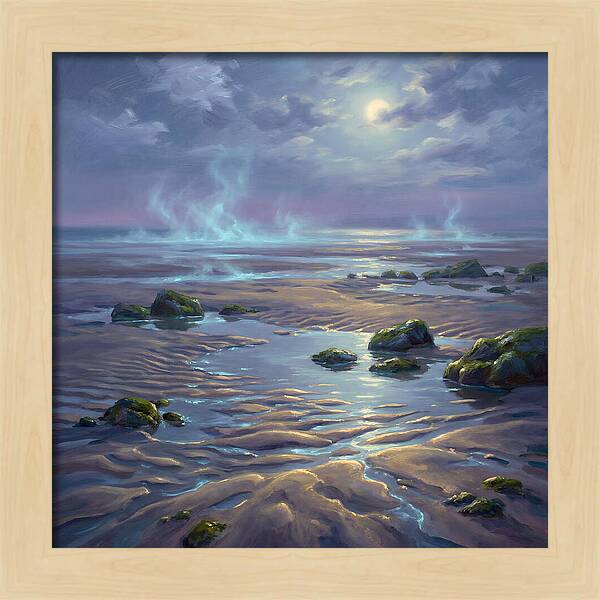 Tidal Flat Under Moonlight