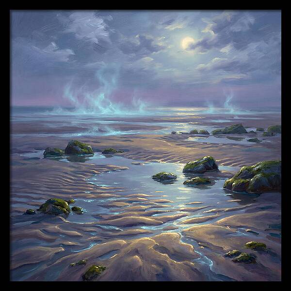 Tidal Flat Under Moonlight