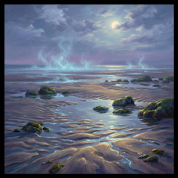 Tidal Flat Under Moonlight
