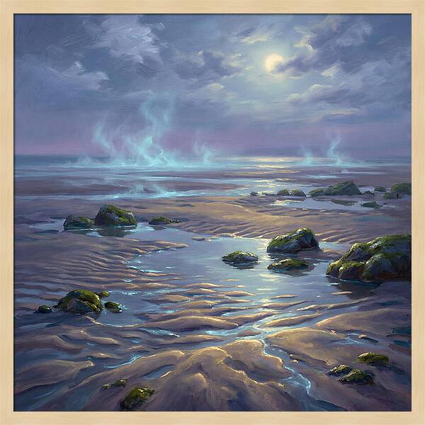 Tidal Flat Under Moonlight