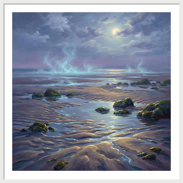 Tidal Flat Under Moonlight