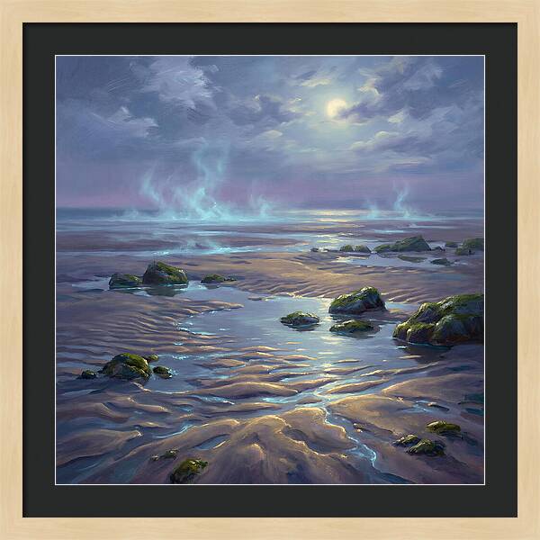 Tidal Flat Under Moonlight