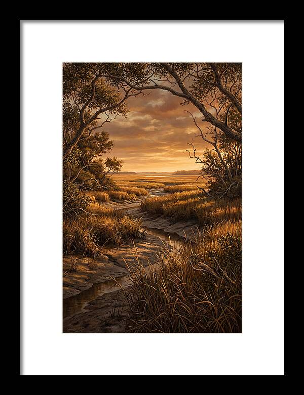Tidal Marsh At Sunset