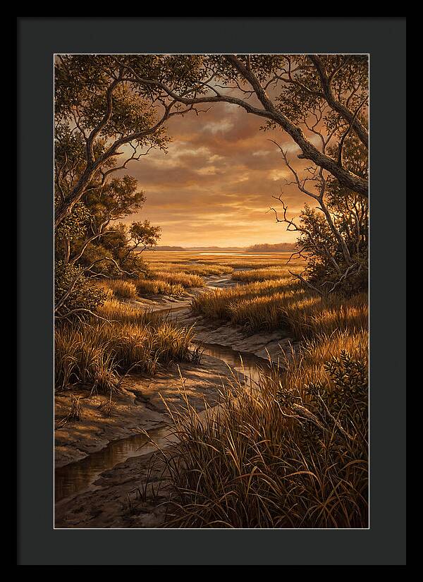 Tidal Marsh At Sunset