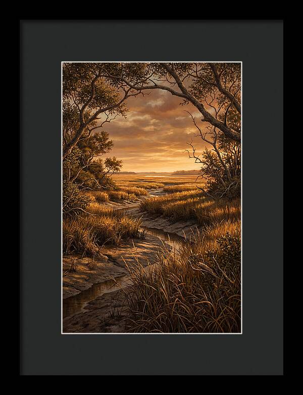 Tidal Marsh At Sunset