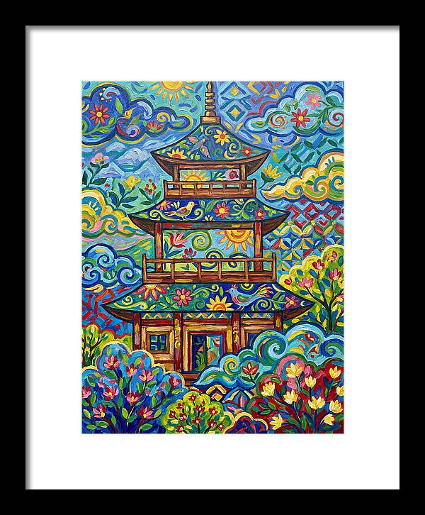 Tiered Pagoda In Vibrant Colors
