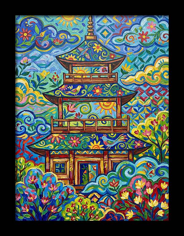 Tiered Pagoda In Vibrant Colors