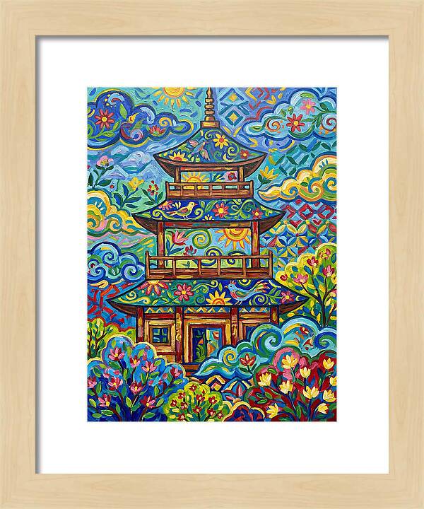 Tiered Pagoda In Vibrant Colors